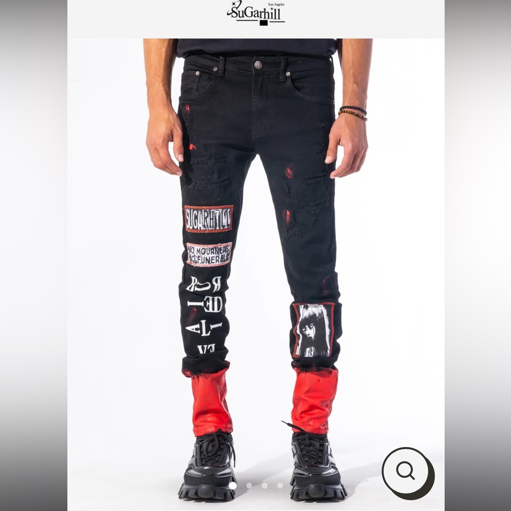 Sugarhill Buried Alive Denim Jeans Size 32 W